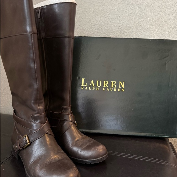 Lauren Ralph Lauren Shoes - Lauren Ralph Lauren Brown Leather Boots ladies Sz 6